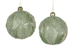 Dusgrønne Glasskuler- 2Pk