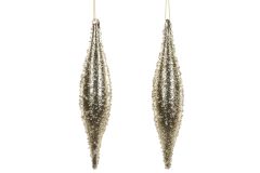 Champagnefarget Glasspir - 2Pk