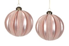 Pudderrosa Glasskuler - 2 Pk